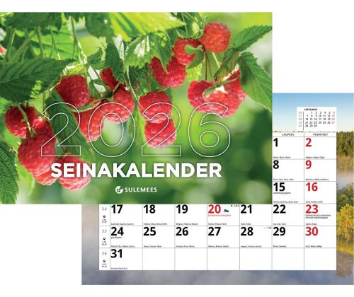 Seinakalender, tavaline B5, klamberköide 00331