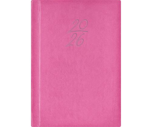 Raamatkalender Kalendermärkmik A6 PÄEV, kunstnahk (FUKSIAROOSA) 00029/41110