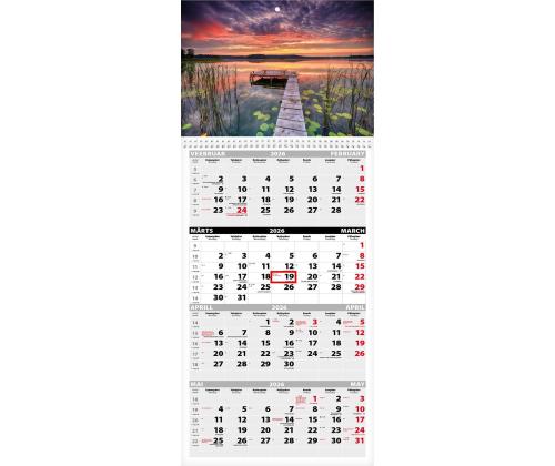 Seinakalender QUATTRO, avatud mõõt 297x760mm (PILT nr. 5) 00322/40493