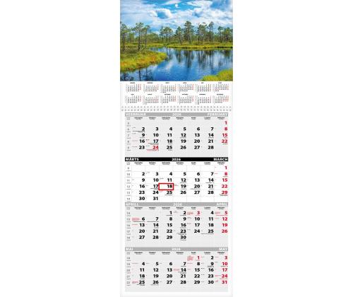 Seinakalender QUATTRO, avatud mõõt 297x760mm (PILT nr. 3) 00322/40491