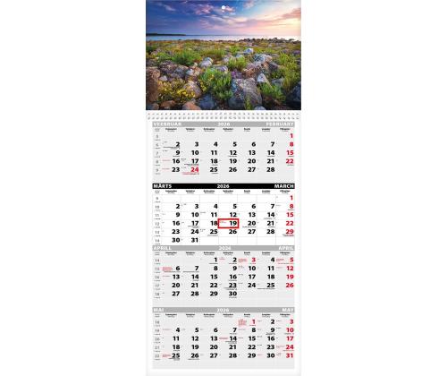 Seinakalender QUATTRO, avatud mõõt 297x760mm (PILT nr. 9) 00322/40497