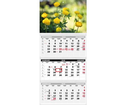 Seinakalender TRIO EXTRA, avatud mõõt 297x640mm (PILT nr. 8) 00319/40512