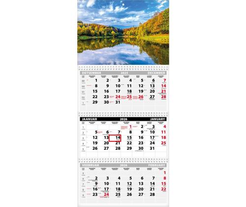 Seinakalender TRIO EXTRA, avatud mõõt 297x640mm (PILT nr. 4) 00319/40508