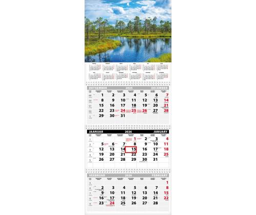 Seinakalender TRIO EXTRA, avatud mõõt 297x640mm (PILT nr. 3) 00319/40507