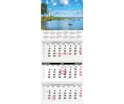 Seinakalender TRIO EXTRA, avatud mõõt 297x640mm (PILT nr. 1) 00319/40505