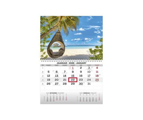 Seinakalender MONO eesti-inglise nr.12 2911050012