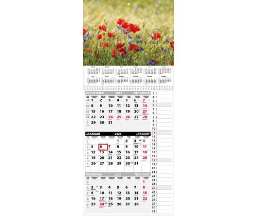 Seinakalender TRIO MEMO, avatud mõõt 297x630mm (PILT nr. 2) 00372/40314