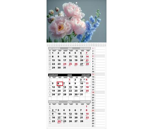 Seinakalender TRIO MEMO, avatud mõõt 297x630mm (PILT nr. 6) 00372/40649