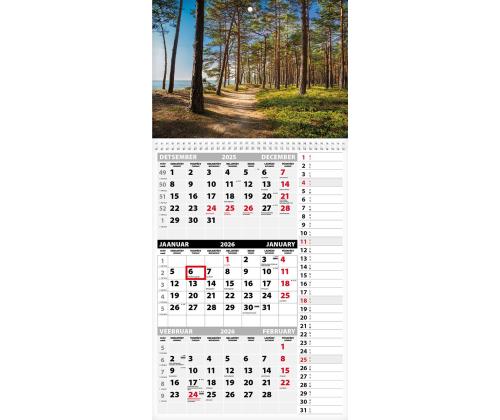 Seinakalender TRIO MEMO, avatud mõõt 297x630mm (PILT nr. 7) 00372/40319