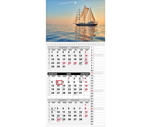 Seinakalender TRIO MEMO, avatud mõõt 297x630mm (PILT nr. 14) 00372/40326