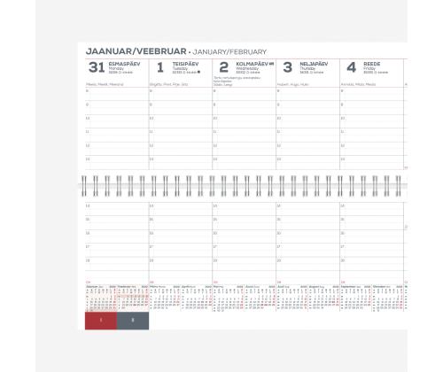 Lauakalender Spiral must 2912850001