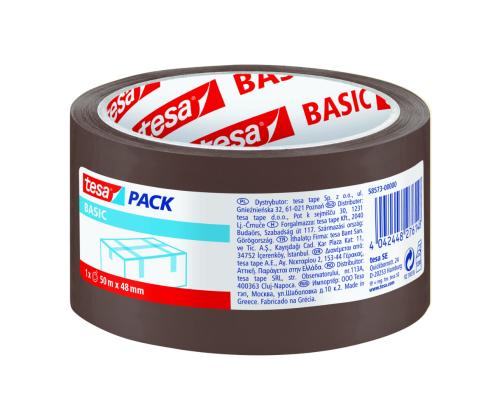 Pakketeip TESA Basic, 48mmx50m, pruun