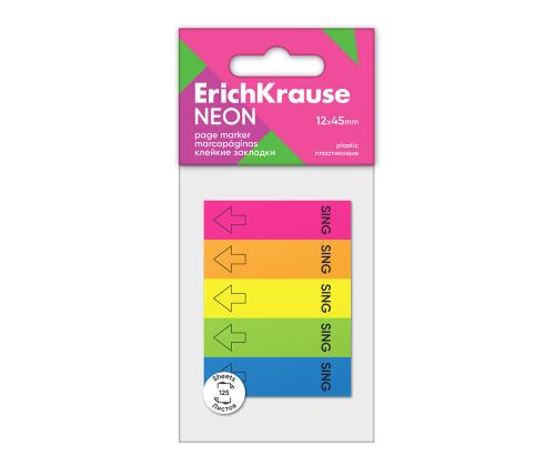 Järjehoidja ERICH KRAUSE Neon, 12х45 mm, 125 lehte, 5 värvi