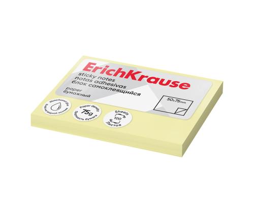 Märkmepaber ERICH KRAUSE 50х75 mm, 100 lehte, kollane