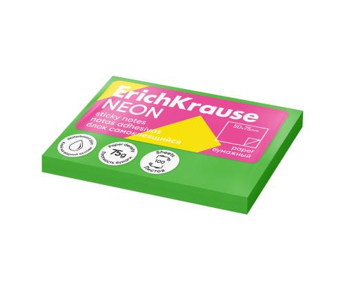 Märkmepaber ERICH KRAUSE Neon, 50х75 mm, 100 lehte, roheline