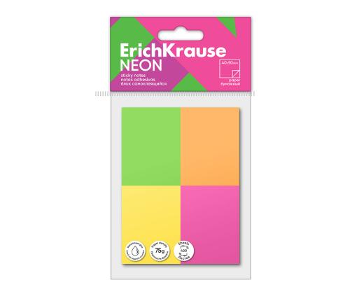 Märkmepaber ERICH KRAUSE Neon, 40х50 mm, 400 lehte, 4 värvi