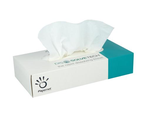 Kosmeetilised salvrätikud 2-kihiline PAPERNET DissolveTech 21x20cm valge 100tk