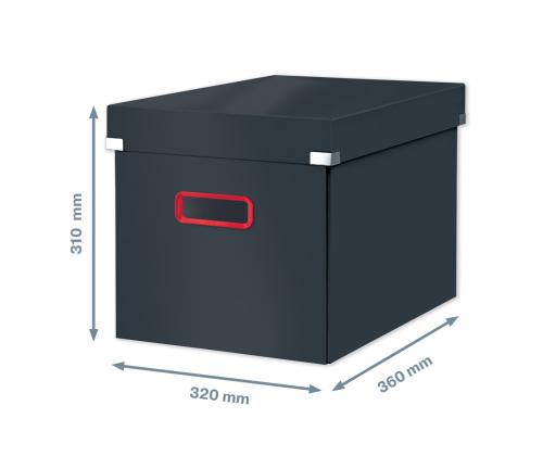 Pappkast kaanega 320x310x360mm Leitz Cosy Click & Store tumehall