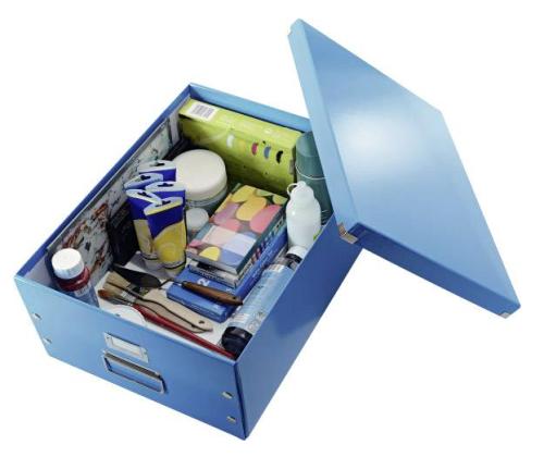 Pappkast kaanega Leitz Click & Store (L) 369x200x482mm sinine