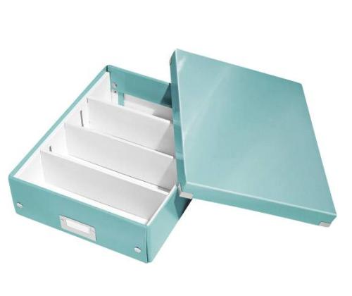 Pappkast kaanega Leitz Click & Store Organiser (M) 281x200x370mm türkiis