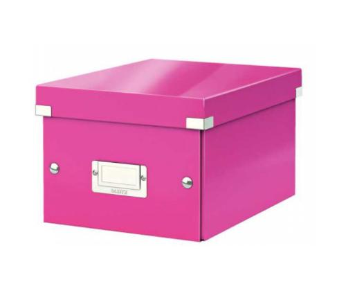 Pappkast kaanega Leitz Click & Store (S) 220x160x282mm roosa