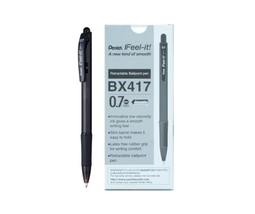 Pastapliiats mehaaniline PENTEL Feel-It BX417 0,7mm must