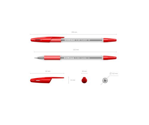 Pastapliiats korgiga ERICH KRAUSE R-301 Classic 1mm punane