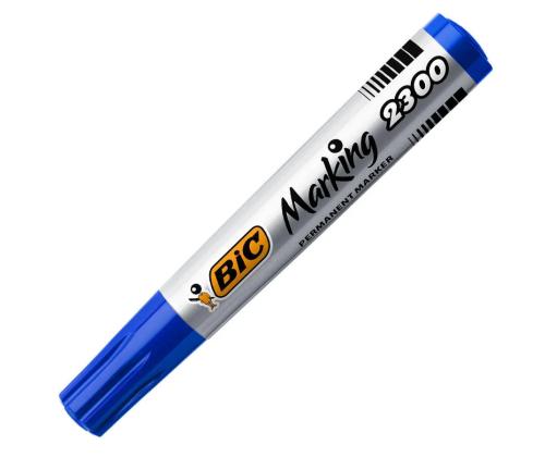 Permanentne marker BIC Eco 2300, 3,7-5,5 mm, lõigatud otsaga, sinine