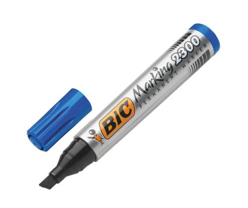 Permanentne marker BIC Eco 2300, 3,7-5,5 mm, lõigatud otsaga, sinine