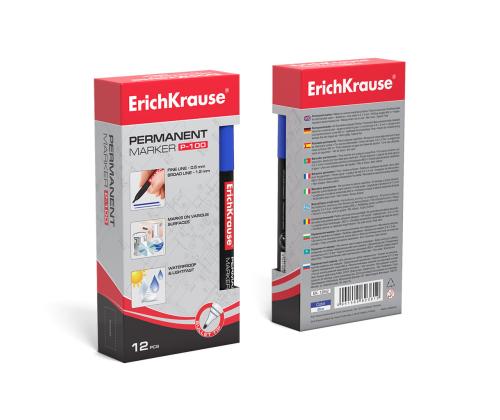 Permanentne marker ERICH KRAUSE P-100 0.5-2.0mm sinine