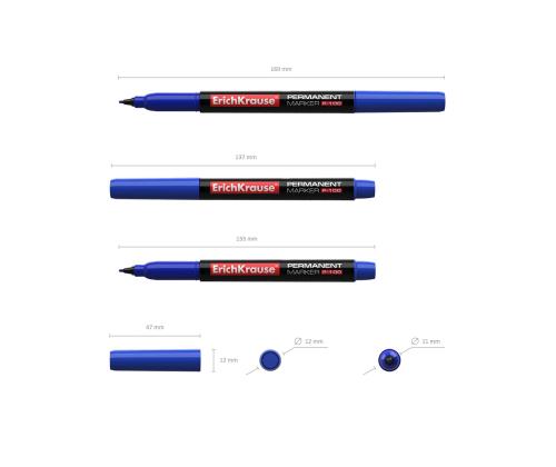 Permanentne marker ERICH KRAUSE P-100 0.5-2.0mm sinine