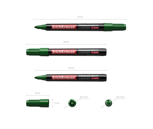 Permanentne marker ERICH KRAUSE P-200 0.8-2.2mm koonilise otsaga roheline