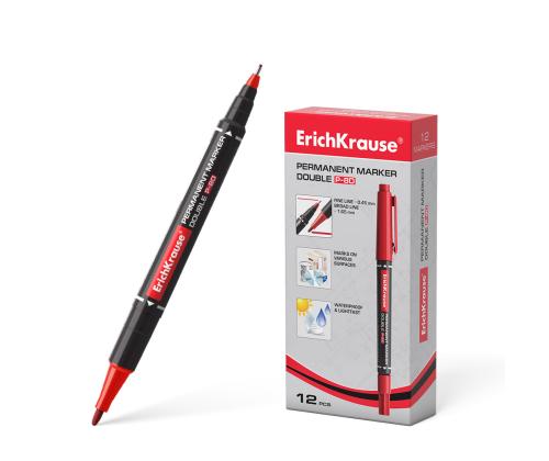 Permanentne marker ERICH KRAUSE P-80 kahe otsaga 0,52,0mm punane