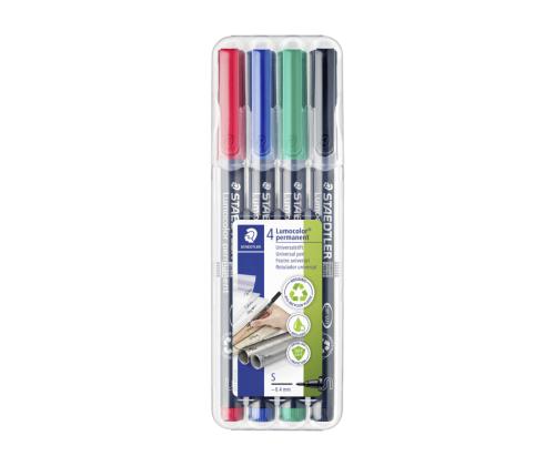Permanentne marker OHP STAEDTLER Lumocolor 317M 1,0mm 4 värvi komplekt