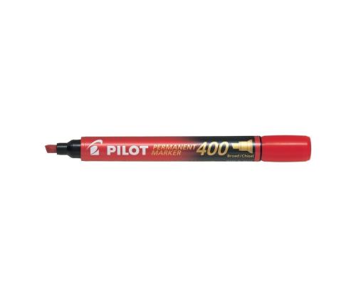 Permanentne marker PILOT 400 lõigatud otsaga 4mm punane