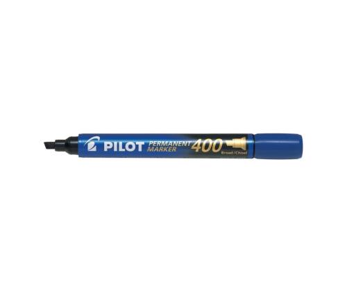 Permanentne marker PILOT 400 lõigatud otsaga 4mm sinine