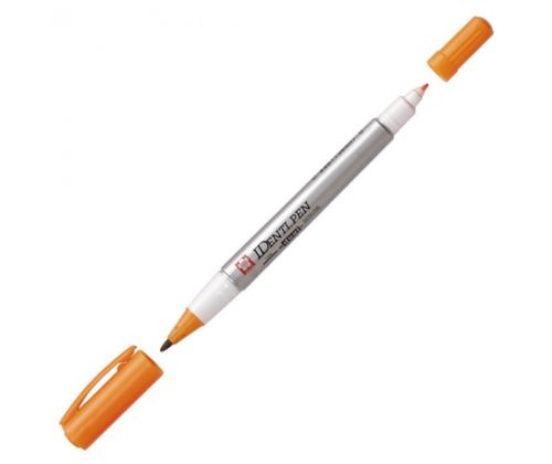 Permanentne marker SAKURA Identi-Pen kahe otsaga 0.4 & 1.0mm oranž