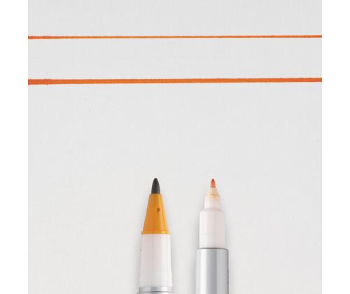 Permanentne marker SAKURA Identi-Pen kahe otsaga 0.4 & 1.0mm oranž