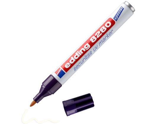 Permanentne UV marker koonilise otsaga EDDING 8280 1.5-3mm valge