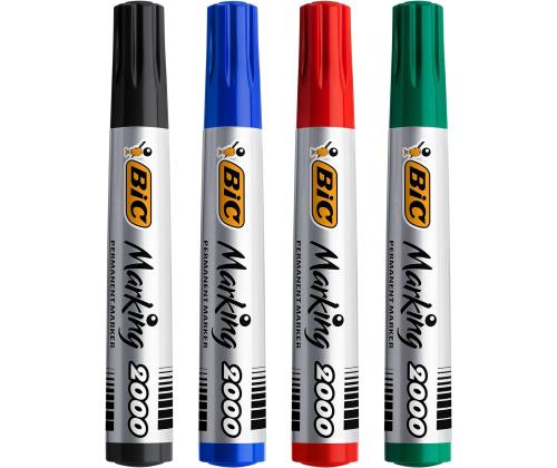 Permanentsed markerid BIC 2-5mm 4 värvi komplekt