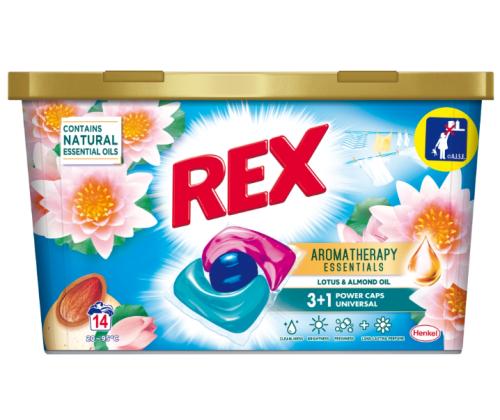 Pesukapslid REX Lotus & Almond Oil 14tk