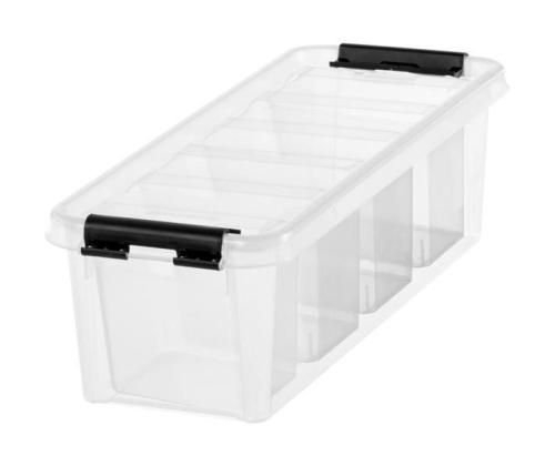 Plastkast kaanega SMARTSTORE Classic 3,5L 4 koos 4-kohalise sisujaotusega, 38 x 14 x 11 cm