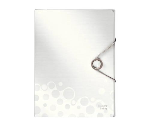 Plastmapp A4 kummiga LEITZ Bebop valge