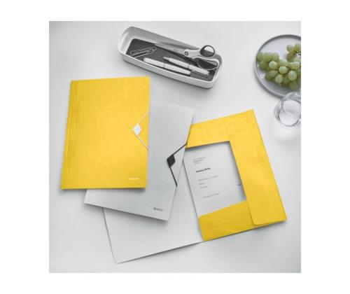 Plastmapp A4 kummiga LEITZ WOW kollane