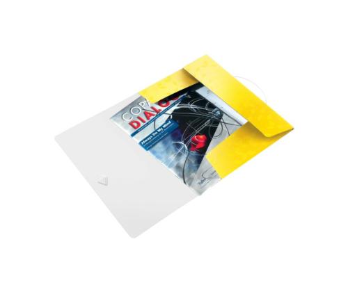 Plastmapp A4 kummiga LEITZ WOW kollane