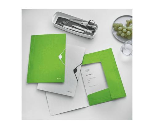 Plastmapp A4 kummiga LEITZ WOW roheline