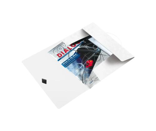 Plastmapp A4 kummiga LEITZ WOW valge