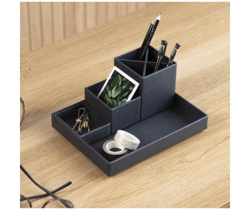 Pliiatsitops kirjatarvete alus BIGSO BOX Lena tumehall