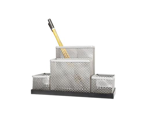 Pliiatsitopslauagarnituur metallist hõbedane FORPUS