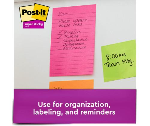 Märkmepaber 76x76mm POST-IT 654 Super Sticky Boost 5x90 lehte